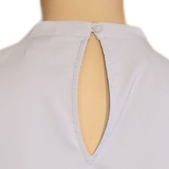 Express Shirt Womens Light Gray Top Keyhole Size XSmall - Picture 8 of 13